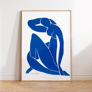 Matisse Art Poster, Nu Blue Art Print, Minimalist Poster, Vintage Print, Modern Art, Boho Art Print, Wall Art Poster Print Sizes A2/A3/A4