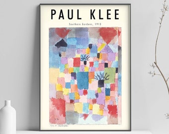 パウル・クレーのアートポスター、クレーのサザンガーデン、抽象アート