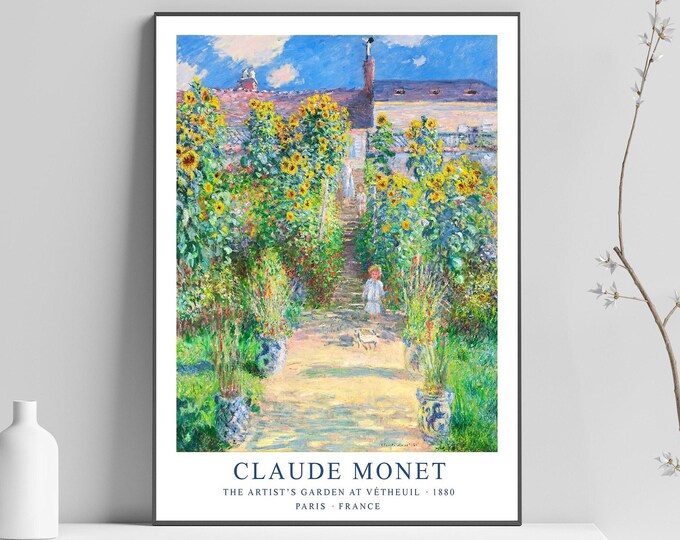 The Artists Garden at Giverny Print Claude Monet Print - Etsy