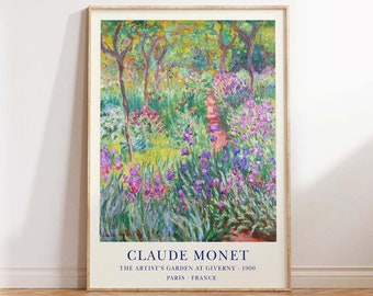 The Artist’s Garden at Giverny Print, Claude Monet  Print, Monet Art Poster, Monet Impressionist Art Wall Art Poster Print -  Sizes A2 A3 A4