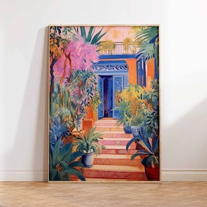 Jardin Majorelle Garden Marrakech Wall Art Print Majorelle Garden Wall Art Poster Marrakech Gift Idea Wall Art Poster Print Sizes A2/A3/A4