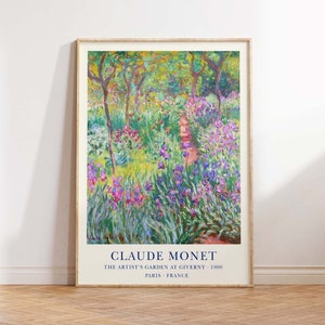 The Artist’s Garden at Giverny Print, Claude Monet  Print, Monet Art Poster, Monet Impressionist Art Wall Art Poster Print -  Sizes A2 A3 A4