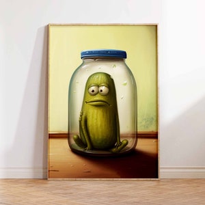 The Lonely Pickle Print Moderne Kunst Druck Abstrakte Kunst Poster Last Pickle Print Lustige Gurke Pickle Wand Kunst Poster - Größen A2/A3/A4