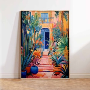 Jardin Majorelle Garden Marrakech Wall Art Print Majorelle Garden Wall Art Poster Marrakech Gift Idea Wall Art Poster Print Sizes A2/A3/A4