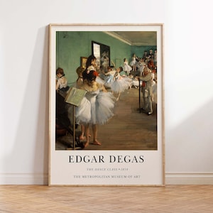 Degas Art Print, Degas The Dance Class, Vintage Art Print, Degas Exhibition Poster, Vintage Art Poster Wall Art Poster Print  Sizes A2/A3/A4