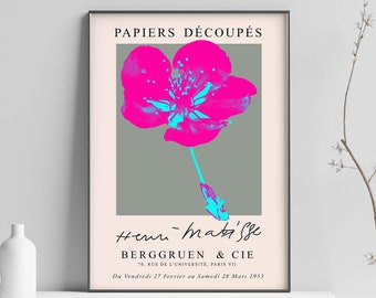Matisse Papiers Découpés, Matisse Exhibition Poster, Flower Market Print, Matisse Print, Matisse Art, Wall Art Poster Print - Sizes A2/A3/A4