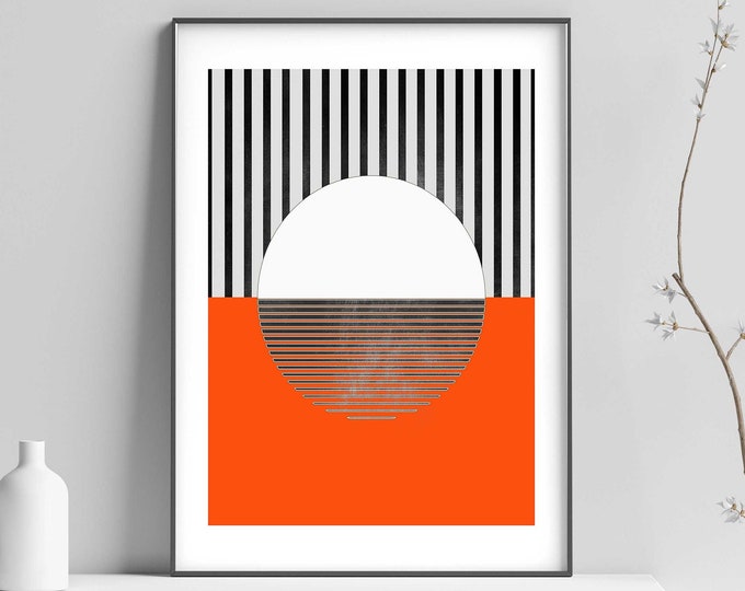 Abstract Art Print, Abstract Poster, Mid Century Abstract Art Modern Art, Modern Print, Modern Abstract Wall Art Poster Print Sizes A2 A3 A4