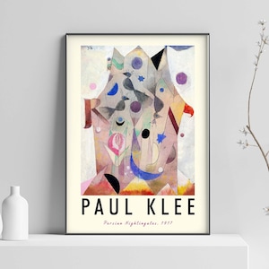 Paul Klee Poster, Paul Klee Art Print, Persian Nightingales, Modern Minimalist, Klee Wall Art, Wall Gallery, Poster Print, Sizes A2 A3 A4