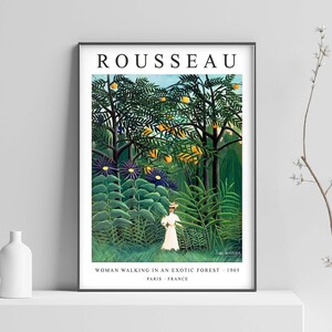 Henri Rousseau Print Tropical Botanical Jungle Plants Poster Tropical Exotic Forest Print Vintage Art  Wall Art Poster Print  Sizes A2/A3/A4