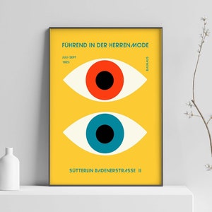 Bauhaus Exhibition Poster, Bauhaus Print, Modern Art Print, Contemporary Art Print, Abstract Art Print, Wall Art Poster Print Sizes A2/A3/A4