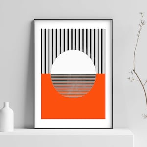 Impresión de arte abstracto, cartel abstracto, arte abstracto de mediados de siglo, arte moderno, impresión moderna, arte de pared abstracto moderno, tamaños de impresión A2 A3 A4