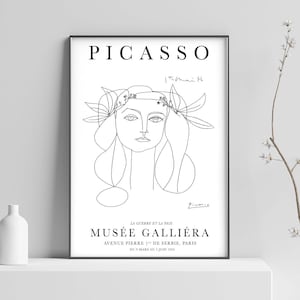 Picasso Line Art Poster, Bird art, Picasso Poster, Vintage Print, Picasso Print, Picasso Modern Art Wall Art Poster Print - Sizes A2/A3/A4