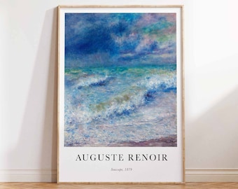 Pierre-Auguste Renoir Print, Zeegezicht Art Print, Renoir Vintage Art Poster, Renoir Tentoonstelling Print - Wall Art Poster Print - Maten A2/A3/A4