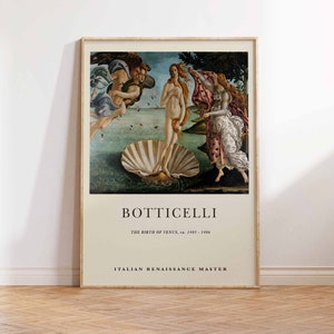 Botticelli Art Print Botticelli Poster Aphrodite Poster Print Birth of Venus Art Print Gift Botticelli Wall Art Poster Print Sizes A2A3A4