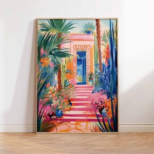 Jardin Majorelle Garden Marrakech Wall Art Print Majorelle Garden Wall Art Poster Marrakech Gift Idea Wall Art Poster Print Sizes A2/A3/A4