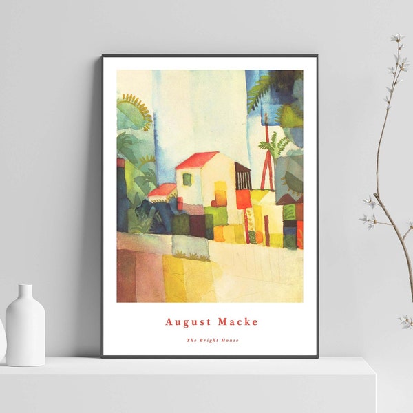 Impression d'août Macke, art moderne Macke, art vintage Macke, impression Macke, impression aquarelle Macke, cadeau, impression d'affiche d'art mural - tailles A2 A3 A4