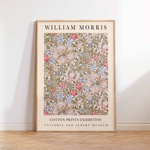 William Morris Golden Lily Print, Morris Vintage Art Print, Morris Floral Poster, Home Office Decor - Wall Art Poster Print - Sizes A2/A3/A4