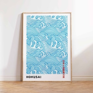 Impressão artística de Hokusai, impressão de ondas de Hokusai, pôster de Hokusai, arte de ondas japonesas, impressão de pôster de grandes ondas, impressão de pôster de arte de parede - tamanhos A2/A3/A4