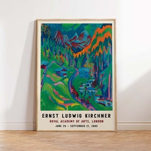Ernst Ludwig Kirchner Poster, Swiss Mountains, Kirchner print, Expressionist Art, Modern Art Print Vintage Art Poster Print - Sizes A2 A3 A4