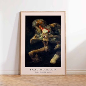 Francisco De Goya Saturn Devouring his Son Art Print, Goya Art Print, Goya Print, Vintage Art Print, Wall Art Poster Print Sizes A2 A3 A4