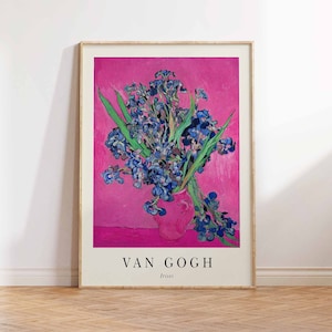 Irises Poster, Van Gogh Print, Van Gogh Altered Art, Van Gogh Irises Print, Van Gogh Poster, Van Gogh Wall Art Poster Print Sizes A2/A3/A4