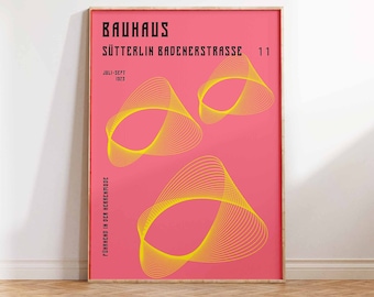 Bauhaus Exhibition Poster, Bauhaus Modern Print, Bauhaus Art Print, Modern Art Print, Bauhaus print, Wall Art Poster Print - Sizes A2 A3 A4