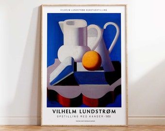 Vilhelm Lundstrom Print, Vilhelm Lundstrøm exhibition poster, Vilhelm Lundstrøm Print, Vintage Art - Wall Art Poster Print - Sizes A2/A3/A4