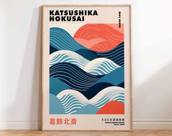 Hokusai Art Print, Hokusai Waves Print, Hokusai Poster, Japanese Waves Art, Great Wave Poster Print, Wall Art Poster Print - Sizes A2/A3/A4