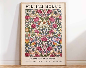 William Morris Art Print, Vintage Morris Print, Morris Rose Print, Morris Art Poster, Morris Wall Art Poster Print - Sizes A2/ A3/A4