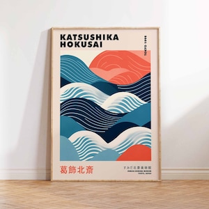 Hokusai-Kunstdruck, Hokusai-Wellen-Druck, Hokusai-Poster, japanische Wellen-Kunst, große Welle-Posterdruck, Wandkunst-Posterdruck – Größen A2/A3/A4