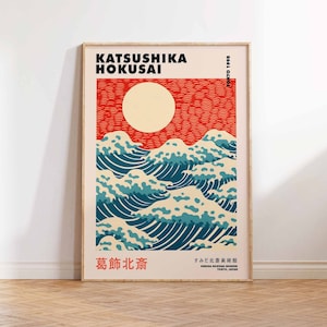 Hokusai-Kunstdruck, Hokusai-Wellen-Druck, Hokusai-Poster, japanische Wellen-Kunst, große Welle-Posterdruck, Wandkunst-Posterdruck – Größen A2/A3/A4