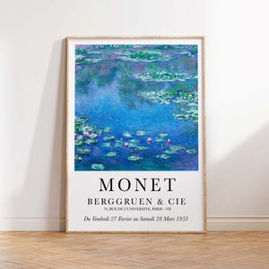 Claude Monet Water Lilies Monet Floral Poster Monet Art Poster Monet Print Monet Waterlilies Gift Idea Wall Art Poster Print Size A2 A3 A4