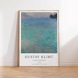 Gustav Klimt Lake Attersee, Klimt Art, Klimt Lake Art Print, Vintage Art Print, Klimt Modern Art, Wall Art Poster Print - Sizes A2/A3/A4