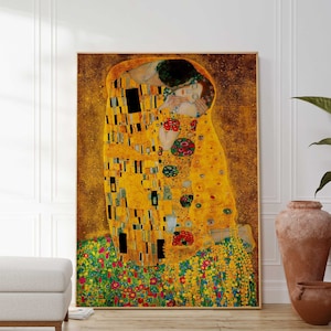 The Kiss Print, Gustav Klimt Print, Gustav Klimt Art Print, Contemporary Art Print, Klimt Vintage Art Wall Art Poster Print - Sizes A2/A3/A4