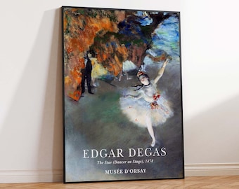 Degas Art Print, Degas Star Dancer, Vintage Art Print, Degas