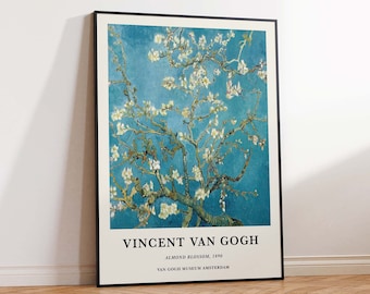 Van Gogh Print, Van Gogh Vintage Art, Van Gogh Floral Art, Van Gogh Almond Blossom Print, Van Gogh Wall Art Poster Print - Sizes A2/A3/A4
