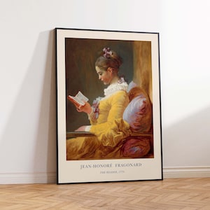 Jean-Honore Fragonard Art Print, The Reader Art Print, Fragonard Exhibition Print, Vintage Art Print, Wall Art Poster Print - Sizes A2 A3 A4