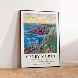 Henry Moret Falaises de Clohars-Carnöet, Moret Art Print, Moret Print, Moret Seascape Print, Moret Wall Art Poster Print Tamanhos A2/A3/A4
