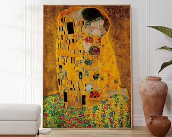 The Kiss Print, Gustav Klimt Print, Gustav Klimt Art Print, Contemporary Art Print, Klimt Vintage Art Wall Art Poster Print - Sizes A2/A3/A4