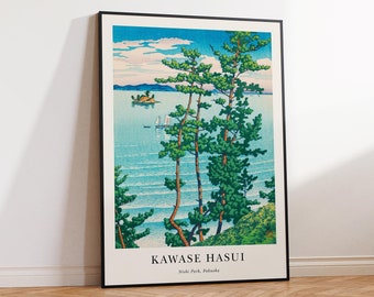 Kawase Hasui Art Print, Nishi Park Print, Woodblock Print, Hasui Poster, Japanese Vintage Print, Hasui Wall Art Poster Print  Sizes A2 A3 A4