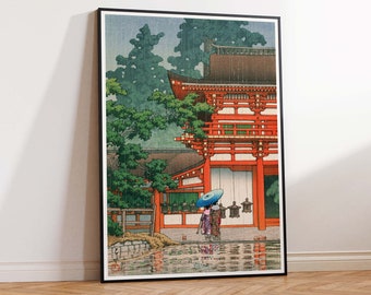 Vintage Japanese woodblock Print, Kawase Hasui Art Print, Kasuga Shrine Print, Vintage Japanese Art  Wall Art Poster Print - Sizes A2/A3/A4