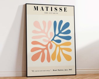 Henri Matisse Exhibition Poster Jazz 1947, Matisse Art Print, Modern Art Print, Matisse print,  Wall Art Poster Print - Sizes A2 A3 A4