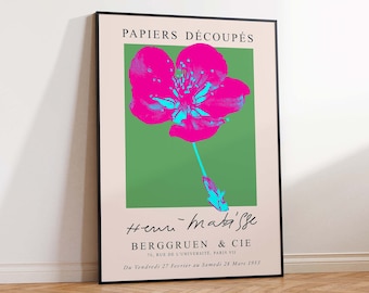 Matisse Papiers Découpés, Matisse Exhibition Poster, Flower Market Print, Matisse Print, Matisse Art, Wall Art Poster Print - Sizes A2/A3/A4