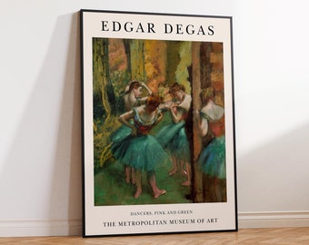 Degas Art Print, Degas Dancers Poster, Vintage Art Print, Degas Exhibition Poster, Vintage Art Poster Wall Art Poster Print - Sizes A2/A3/A4
