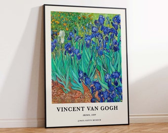 Van Gogh Irises Print, Van Gogh Print, Van Gogh Poster, Irises Art Print, Van Gogh Art Print, Van Gogh Wall Art Poster Print  Sizes A2/A3/A4