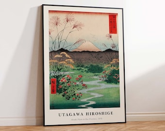 Utagawa Hiroshige, The Otsuki Plain in Kai Province, Vintage Japanese Print, Japanese Art Print, Wall Decor Poster Print - Sizes A2 A3 A4