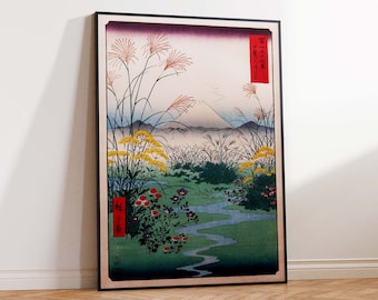 Utagawa Hiroshige, The Otsuki Plain in Kai Province, Vintage Japanese Print, Japanese Art Print, Wall Decor Poster Print - Sizes A2 A3 A4