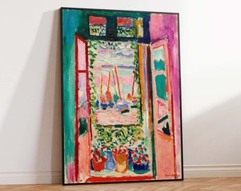 Henri Matisse Print, Pink Art, The Open Window, La Fenêtre ouverte à collioure, Matisse Art Print - Wall Art Poster Print - Sizes A2/A3/A4