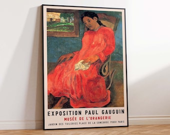 Exhibition Print, Paul Gauguin Print, Vintage Art Print, Modern Art Print, Gaugain Art Print, Wall Art Poster Print - Sizes A2 A3 A4