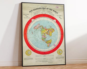 Commonwealth Produktion Hauptkarte, Weltkarte Druck, 1892 Flache Karte, Vintage Druck, Vintage Karte, Karte Wand Kunst Poster Druck Größen A2 A3 A4